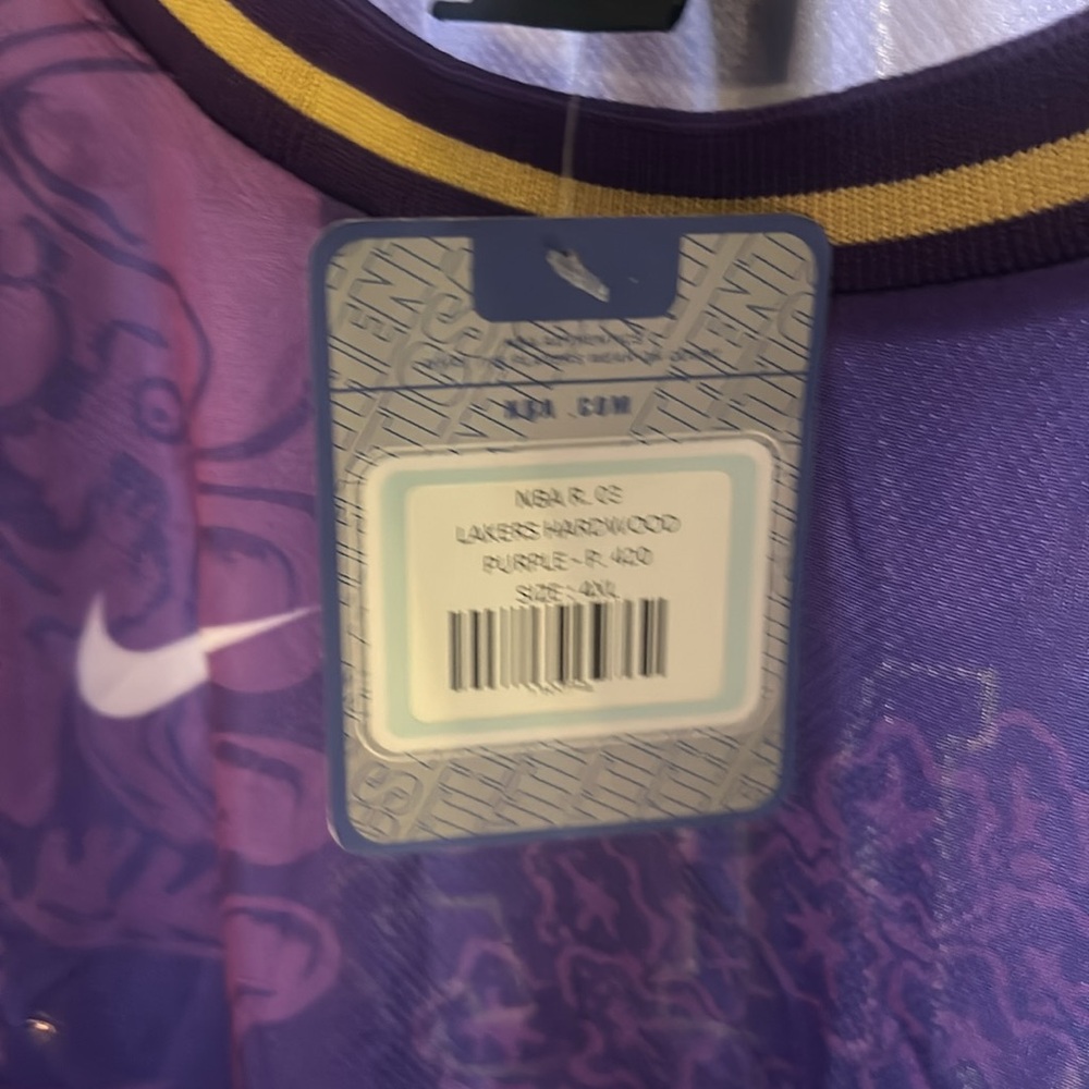New Nike LeBron James Purple Swingman Jersey 4XL! NWT! - Picture 6 of 7